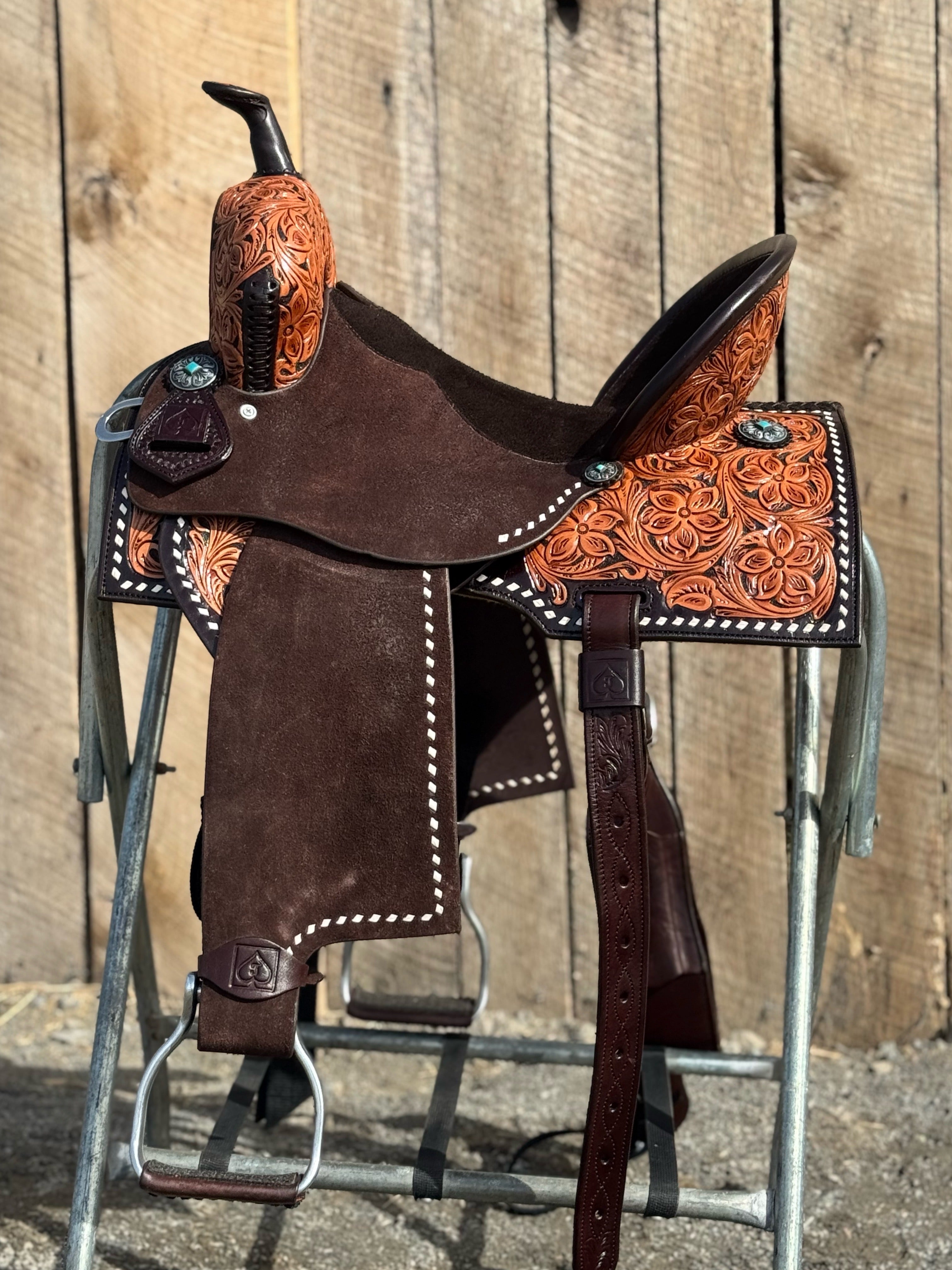 BEAU SQUARE SKIRT | ALL LEATHER SADDLE